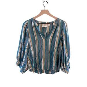 MAEVE BY ANTHRO cropped ballon sleeve blouse M